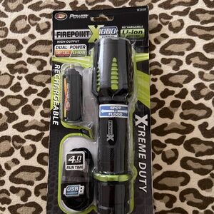 Xtreme Duty Rechargeable Flashlight - Black and Green